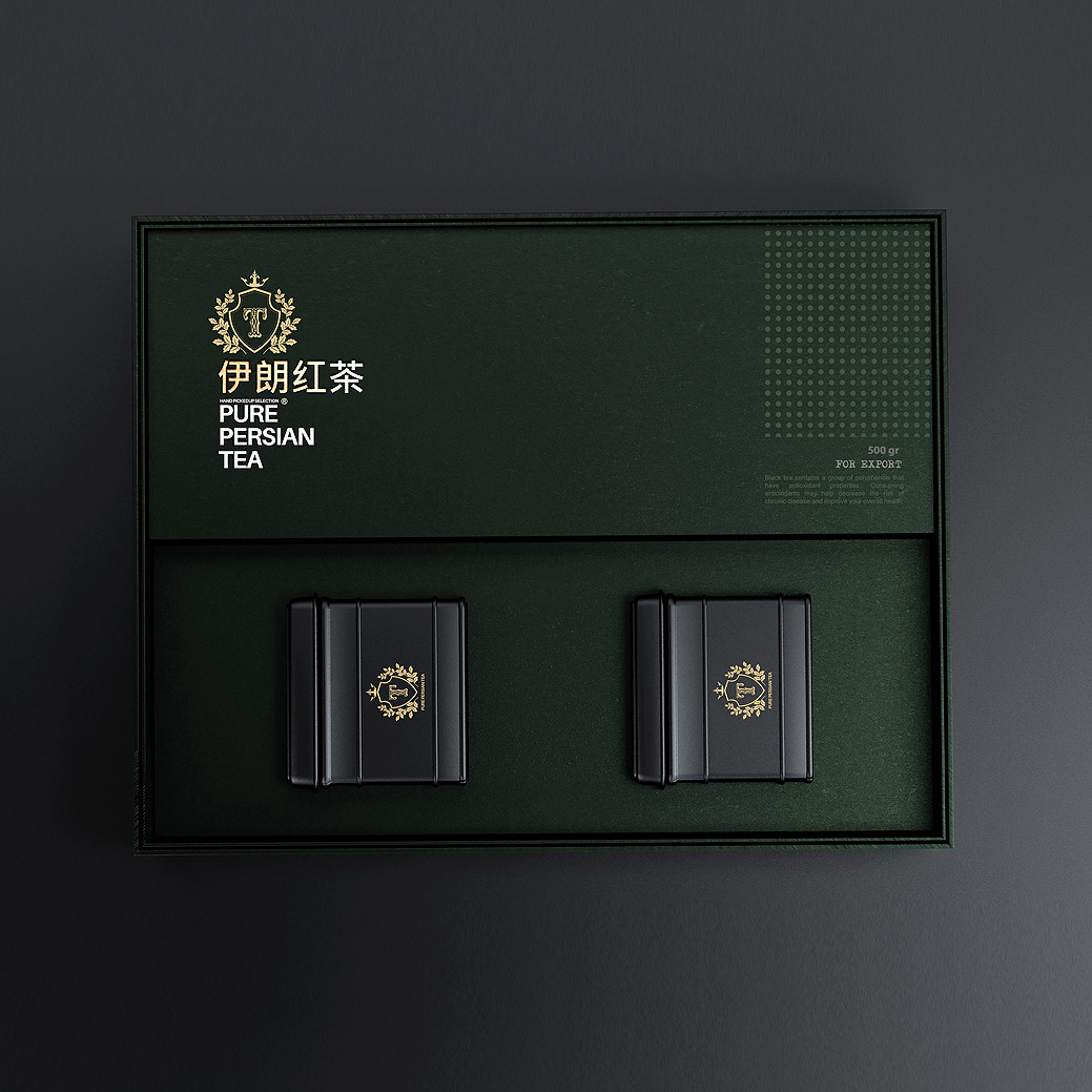 伊朗紅茶包裝設(shè)計簡約精致(圖1)