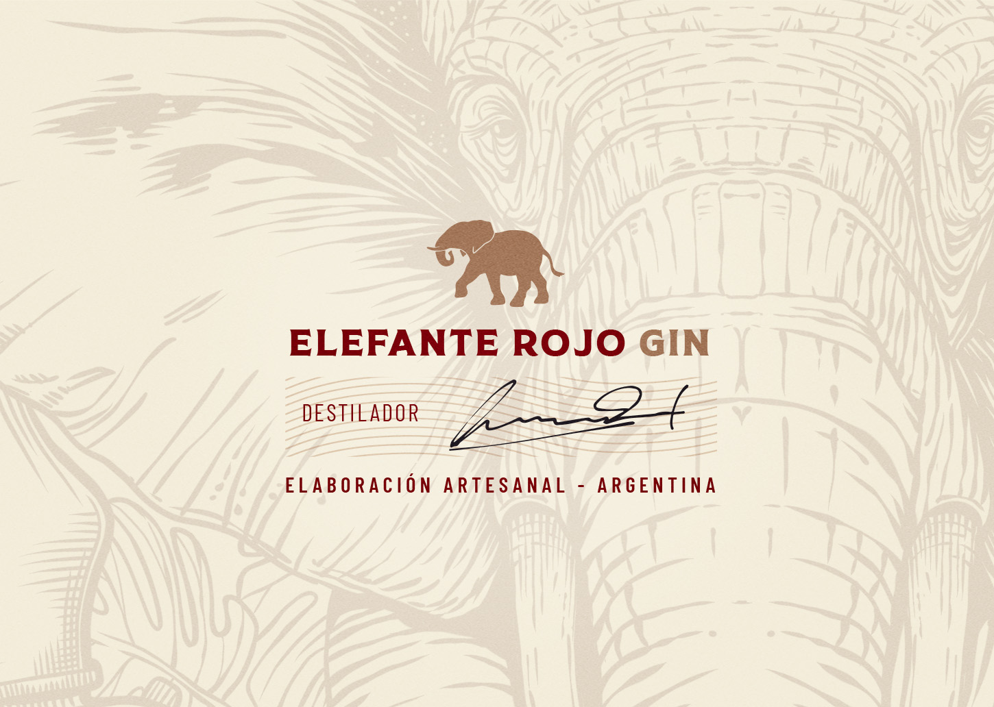 Gin Elefante Rojo杜松子酒包裝設(shè)計(jì)(圖7)