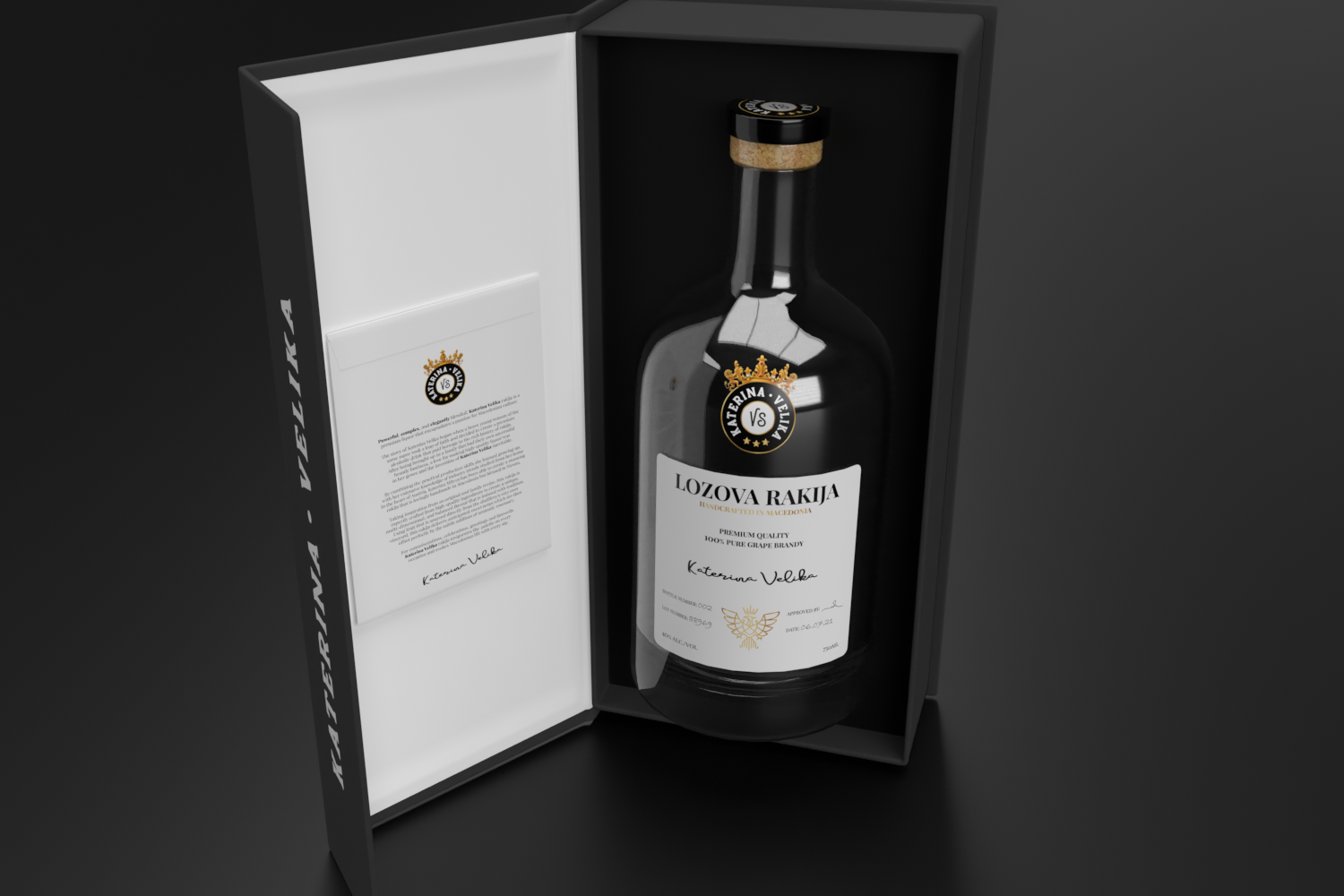 Katerina Velika rakija優(yōu)質(zhì)酒包裝這樣設(shè)計(圖2)