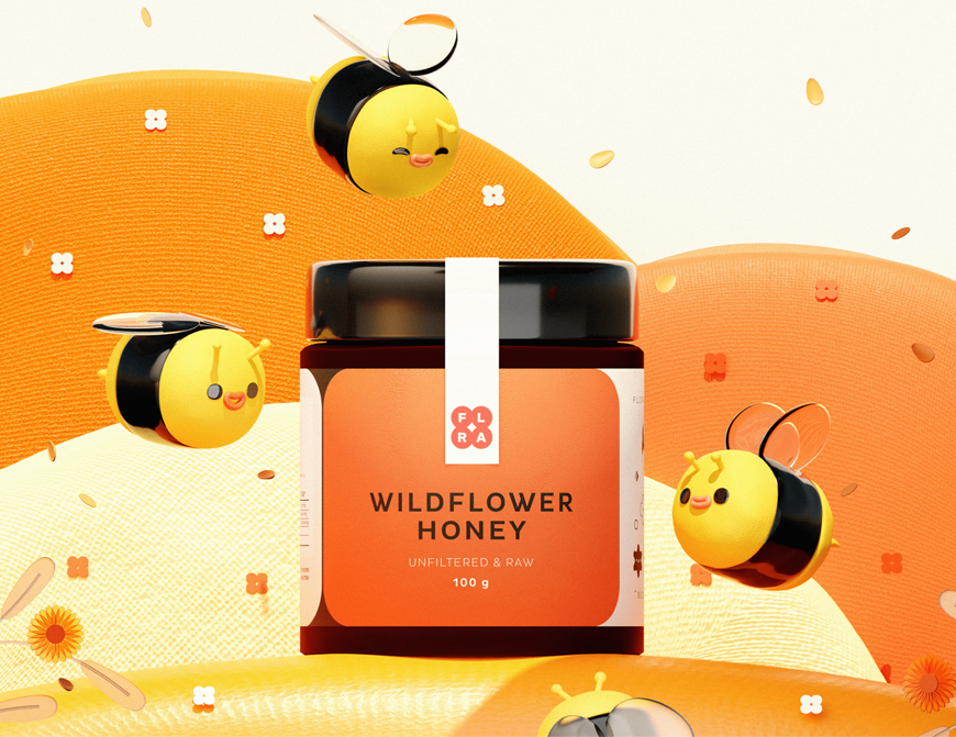 蜂蜜創(chuàng)意包裝設(shè)計作品欣賞(圖1)