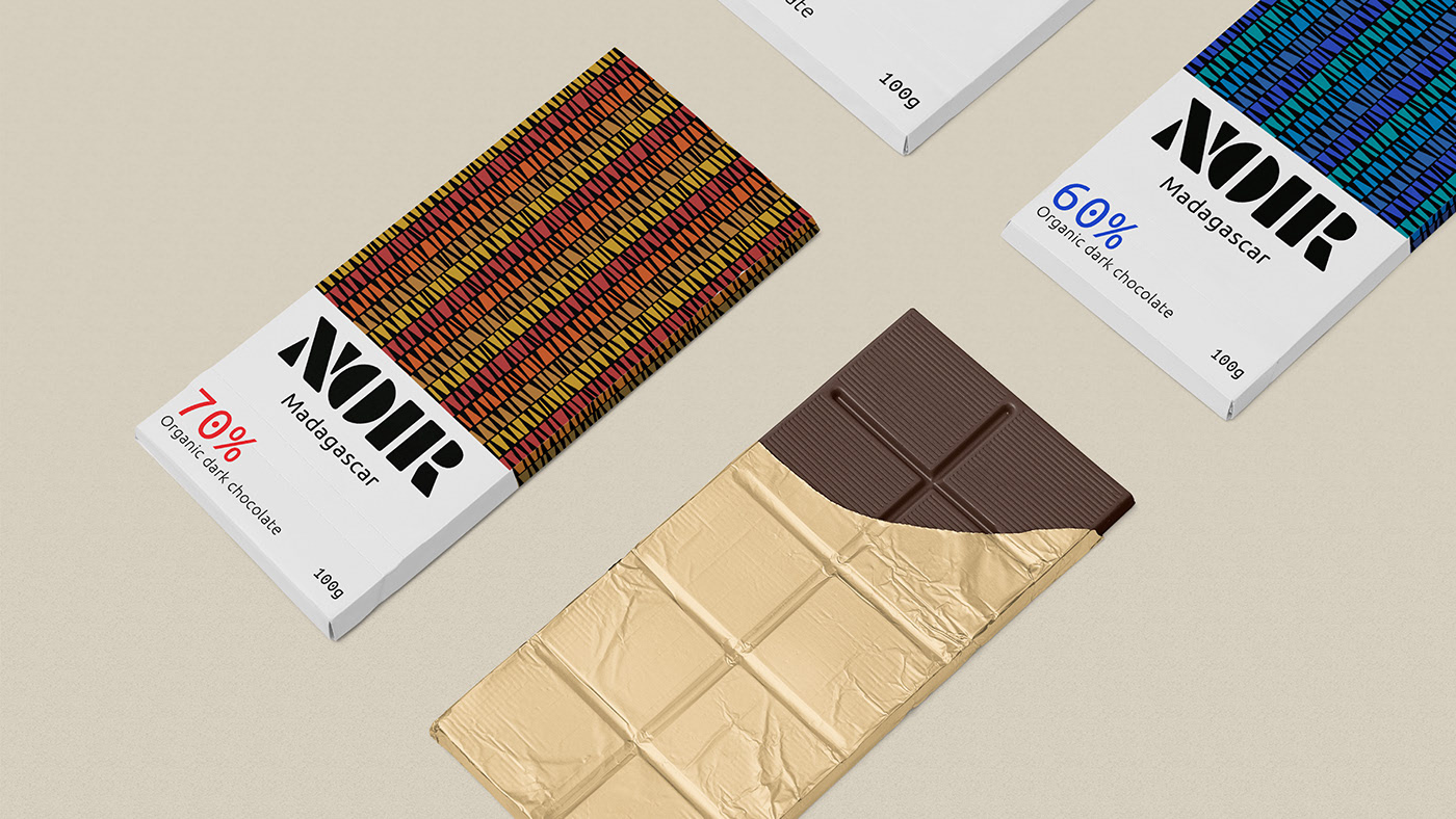 黑巧克力包裝設(shè)計(jì)靈感來(lái)自于棕櫚樹(shù)的葉子(圖5)