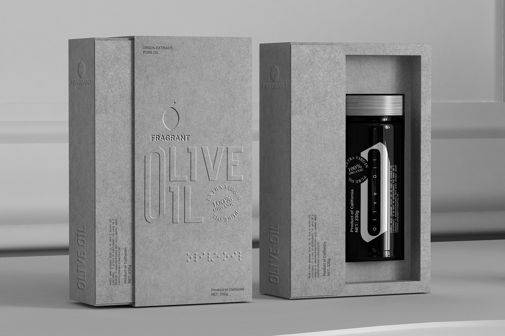 有機橄欖油包裝設計作品欣賞(圖1)