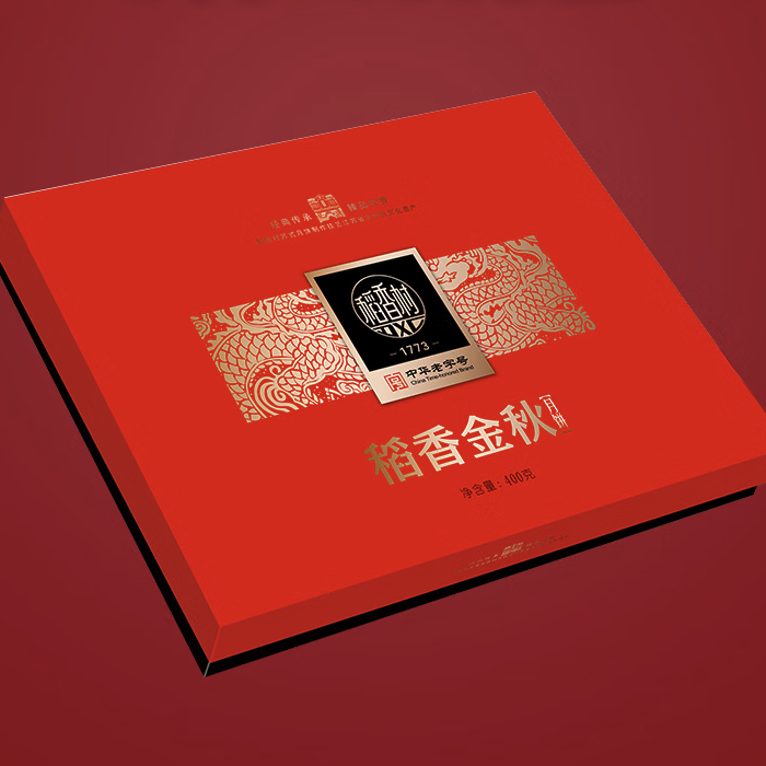 DXC 稻香村 稻香金秋 京式月餅 8餅4味 400g 禮盒裝包裝禮盒產(chǎn)品包裝創(chuàng)意設(shè)計(jì)欣賞(圖5)