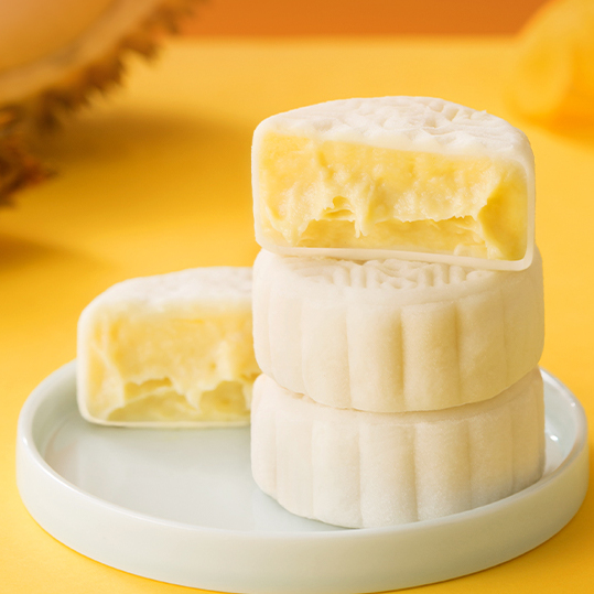 榴芒一刻 榴蓮冰皮月餅 金枕榴蓮味 680g包裝禮盒產(chǎn)品包裝創(chuàng)意設(shè)計欣賞(圖2)