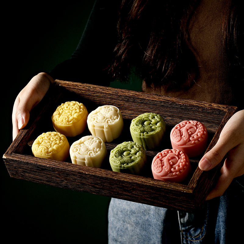 YOTIME 悠享時(shí) 玉瑞呈祥·桃山月餅禮盒 8餅4味 464g包裝禮盒產(chǎn)品包裝創(chuàng)意設(shè)計(jì)欣賞(圖3)