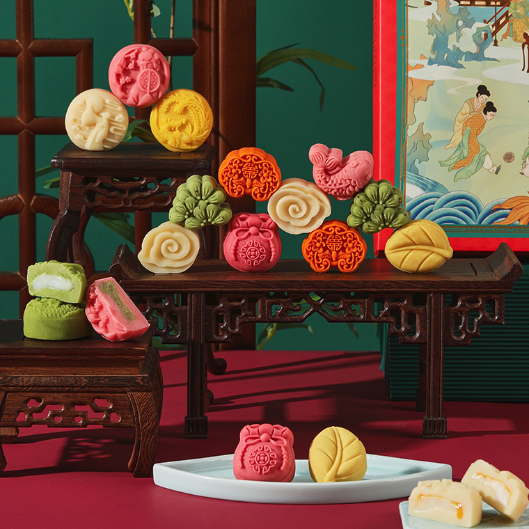 HUANG JIA SHANG SHI JU 皇家尚食局 唐風(fēng)御點(diǎn)月餅禮盒 620g包裝禮盒產(chǎn)品包裝創(chuàng)意設(shè)計(jì)欣賞(圖5)