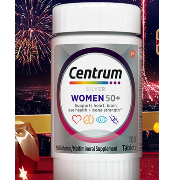 Centrum 善存 50+女士 多種維生素礦物質(zhì)片 海外版 100粒保健產(chǎn)品包裝創(chuàng)意設(shè)計(jì)欣賞(圖1)