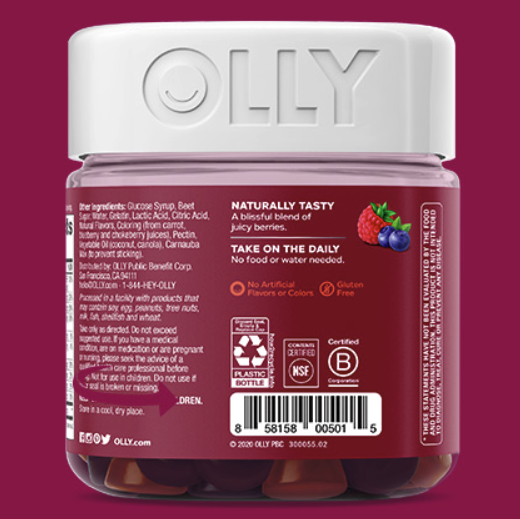 OLLY 維她秘密罐 多汁漿果味 70粒保健產(chǎn)品包裝創(chuàng)意設(shè)計(jì)欣賞(圖5)