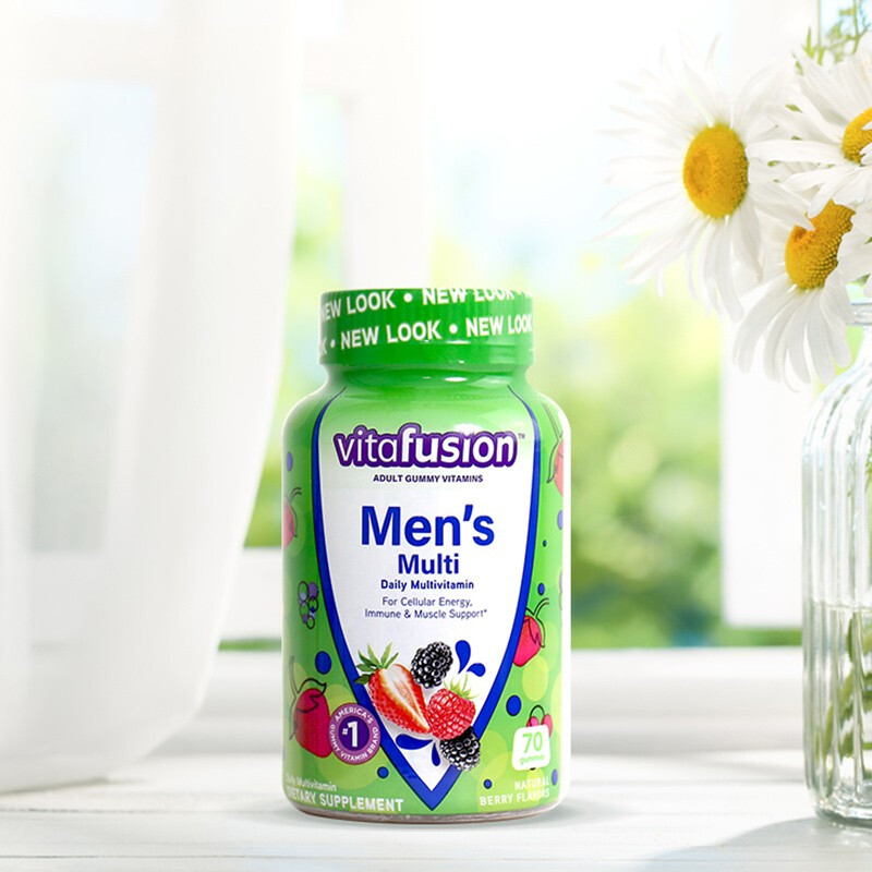 vitafusion 男士復(fù)合維生素軟糖 70粒保健產(chǎn)品包裝創(chuàng)意設(shè)計(jì)欣賞(圖5)
