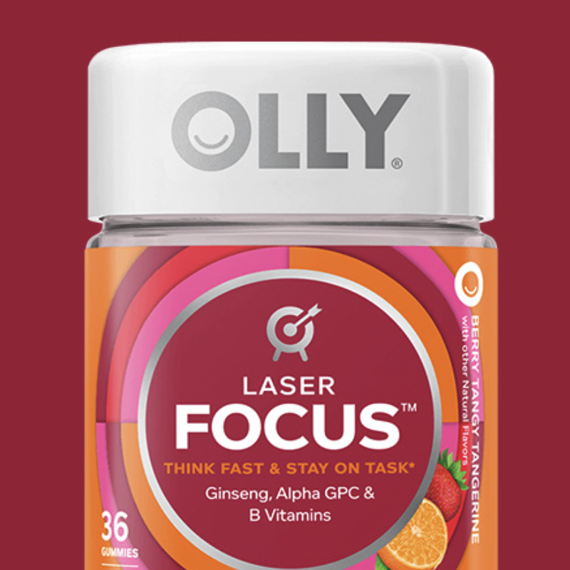 OLLY 專注糖 草莓橙子味 36粒保健產品包裝創(chuàng)意設計欣賞(圖5)