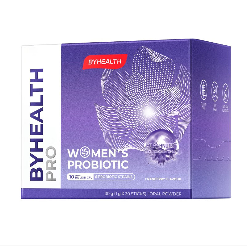 湯臣倍健 海外版女性私處益生菌蔓越莓香香菌閃釋粉30袋/盒保健產(chǎn)品包裝創(chuàng)意設(shè)計(jì)欣賞(圖1)