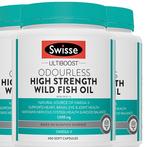 Swisse 斯維詩 Ultiboost 無腥味高濃度野生魚油膠囊 400粒*3瓶保健產(chǎn)品包裝創(chuàng)意設(shè)計欣賞(圖2)