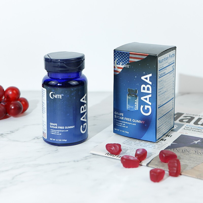 GNITE GABA 褪黑素軟糖 葡萄味 100g保健產(chǎn)品包裝創(chuàng)意設(shè)計欣賞(圖4)