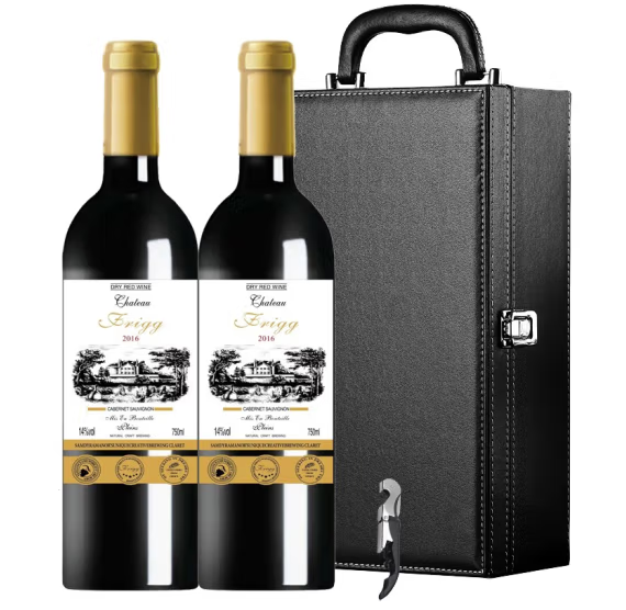 干紅葡萄酒年貨禮盒包裝設(shè)計(jì)作品欣賞(圖1)