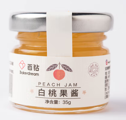 白桃果醬包裝瓶設(shè)計怎么做(圖1)