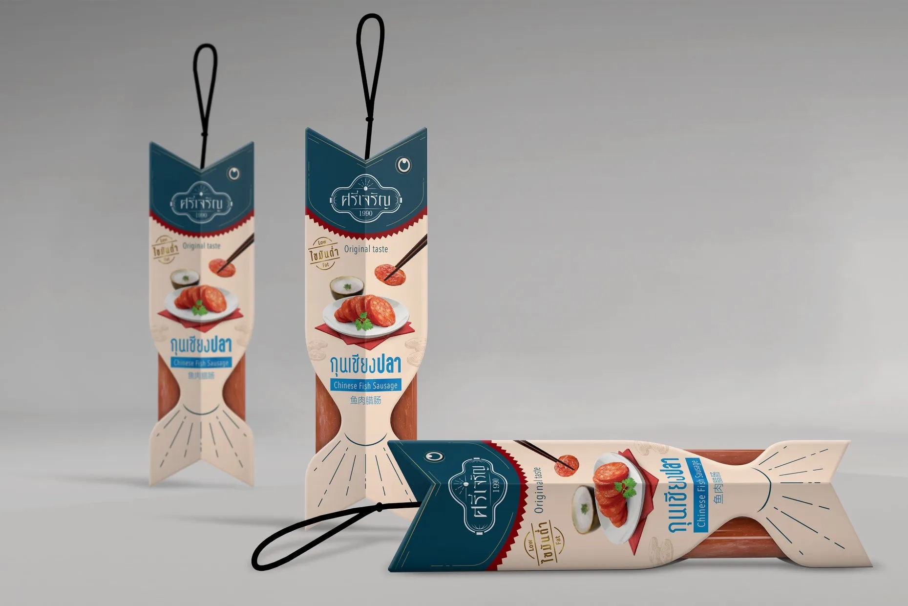 獨特風格的魚肉臘腸包裝設(shè)計欣賞(圖1)