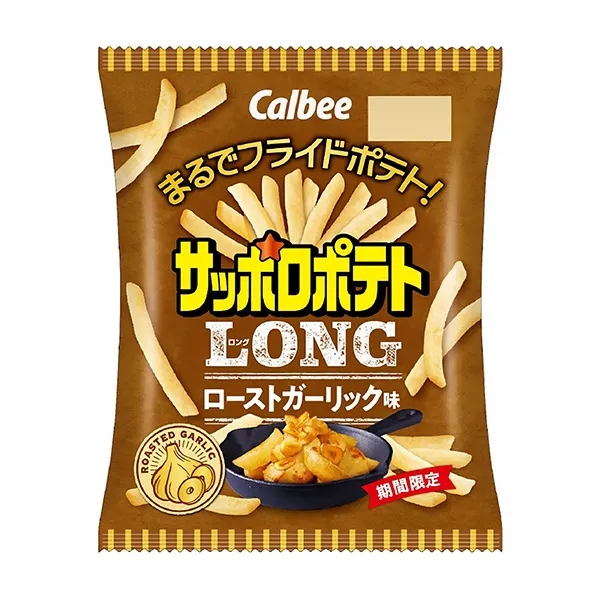 烤大蒜味薯?xiàng)l包裝袋設(shè)計(jì)怎么做好(圖1)