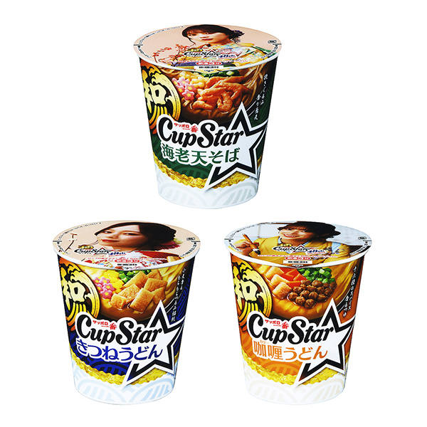 食品包裝設(shè)計欣賞札幌第一杯之星蝦天蕎麥面狐貍烏冬面卡麗烏冬面圣約食品(圖1)