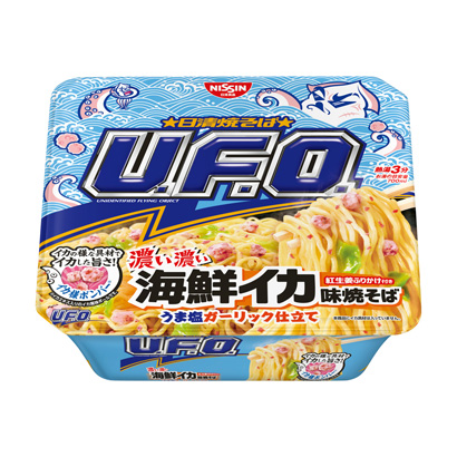 包裝設計公司推薦日清炒面濃海鮮魷魚味炒面鹽格力加工日清食品包裝設計欣賞(圖1)