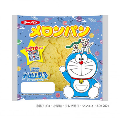 哆啦夢甜瓜面包第一屋制面包面包麥片類包裝設(shè)計(圖1)