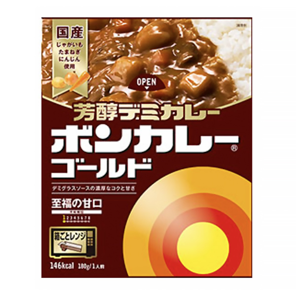 邦咖喱黃金香醇十大咖喱至福的甜口大冢食品食品飲料包裝設(shè)計(jì)(圖1)